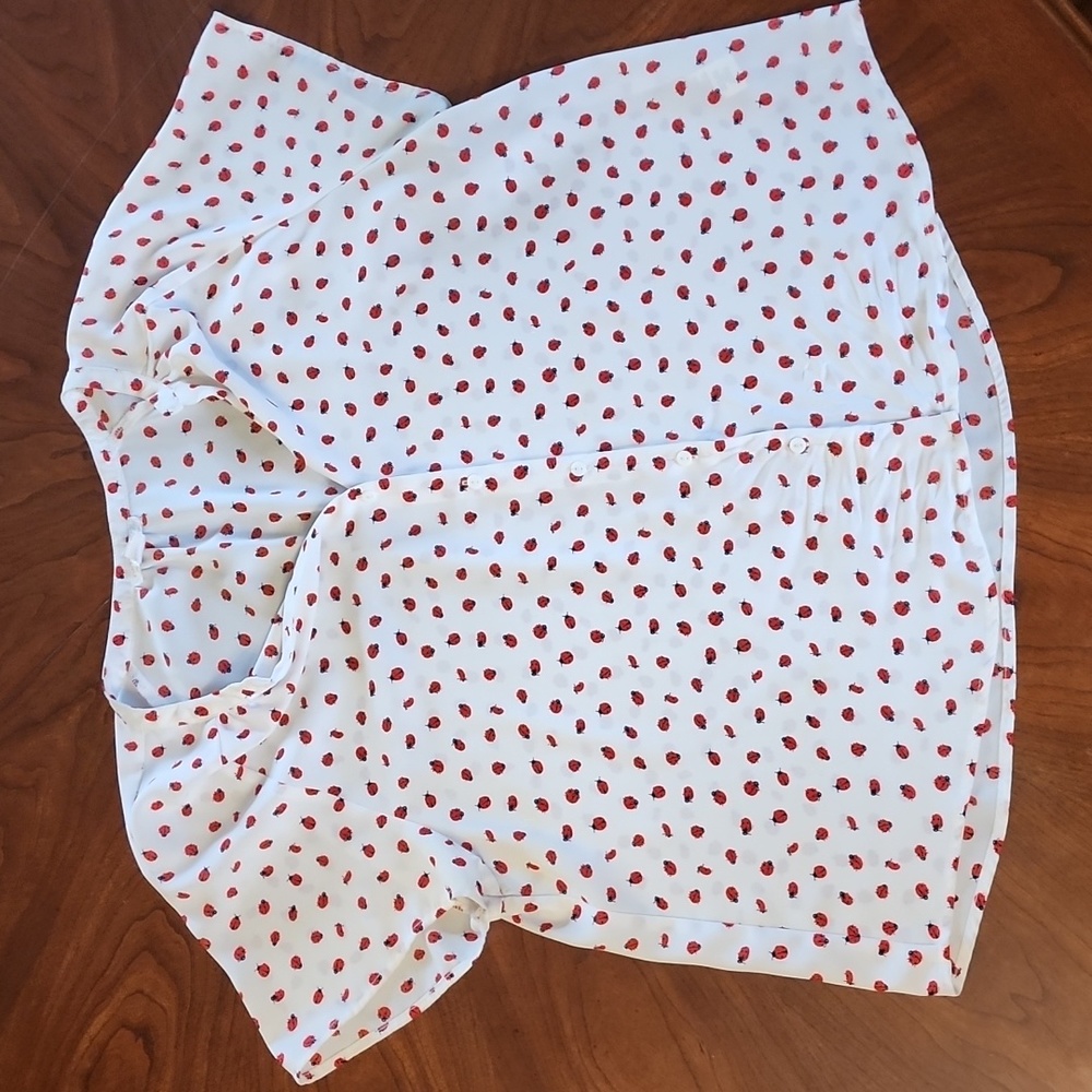 Ladybug pattern shirt